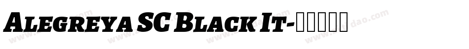 Alegreya SC Black It字体转换